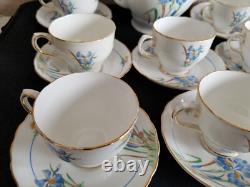 Tuscan bone china England whole blue iris tea set. 20 pieces