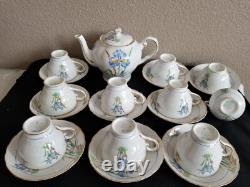 Tuscan bone china England whole blue iris tea set. 20 pieces