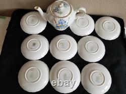 Tuscan bone china England whole blue iris tea set. 20 pieces