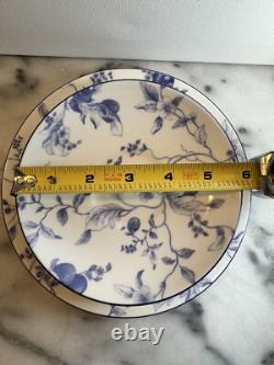 Two (2) Wedgwood Blue Plum Three-Piece Sets Bone China Made in England