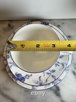 Two (2) Wedgwood Blue Plum Three-Piece Sets Bone China Made in England