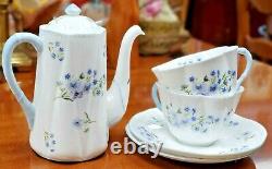 VINTAGE Shelley England Blue Rock 13591 Bone China Delicate Tea Set