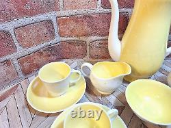 VTG. 1950s Susie Cooper Bone China England Yellow Raised Dots Coffee Set Rare