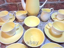 VTG. 1950s Susie Cooper Bone China England Yellow Raised Dots Coffee Set Rare