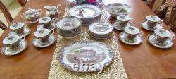 VTG 45 Piece Johnson Brothers Heritage Hall Ironstone China Set For 8 Gorgeous