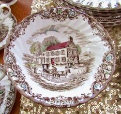 VTG 45 Piece Johnson Brothers Heritage Hall Ironstone China Set For 8 Gorgeous