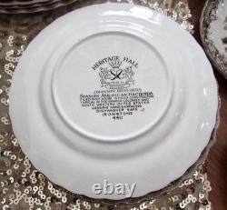 VTG 45 Piece Johnson Brothers Heritage Hall Ironstone China Set For 8 Gorgeous