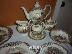 VTG 5 Place Settings For 8 Heritage Hall Staffordshire China England 47 Pieces