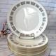 VTG Minton Meridian S-713 Bone China Dinner Plates Set (10) England 1960s 10,5