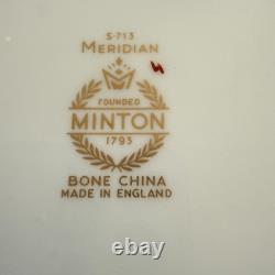 VTG Minton Meridian S-713 Bone China Dinner Plates Set (10) England 1960s 10,5