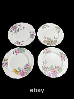 VTG Royal Albert Flower of the Month -12 Sets Complete Saucer, Cup, Plate England