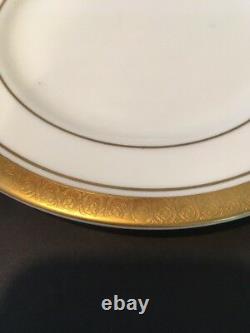 VTG Royal Albert Set of 7 Thick Gold Band Bread Plates 6-1/4 Bone China England