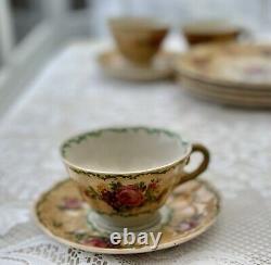 VTG Swinnertons Hampton Ivory Princess Rose England China Set Plates Tea Cups