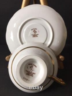 VTG Taylor Kent Teacup & Saucer Set Fine Bone China Pink Roses Daffodils England