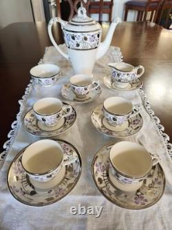 Very Cute Vintage Empire England Bone China Patterned 349 Espresso Coffee Set
