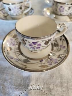 Very Cute Vintage Empire England Bone China Patterned 349 Espresso Coffee Set