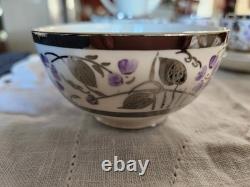 Very Cute Vintage Empire England Bone China Patterned 349 Espresso Coffee Set