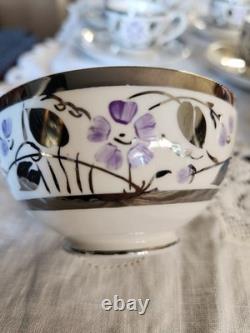 Very Cute Vintage Empire England Bone China Patterned 349 Espresso Coffee Set