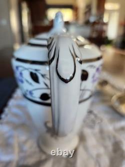 Very Cute Vintage Empire England Bone China Patterned 349 Espresso Coffee Set