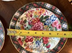 Vint. 90's RALPH LAUREN Hampton Floral Wedgwood China Plate 8 1/4 Set Of 3