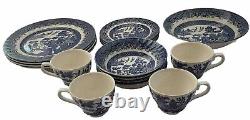 Vintage 18 Pc Set Of Royal Wessex England Collection Blue Willow Churchill China