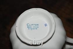 Vintage 1950's English Fine Bone China Dinner Set with Tea Cups & Saucers