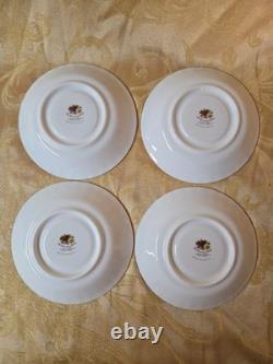 Vintage 1962 England Royal Albert Old Country Roses 6 piece set for 4 Bone China