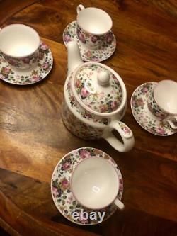 Vintage 1990s Fine Bone China Tea Set Made in England for Victoria's Secret
