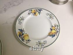 Vintage 1993 Wedgwood beautiful Citrons dinner plate lemons bone china set of 4