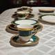 Vintage 33pc 6place Hankook Emperor Green Bone China Dinner Set Korea Excellent