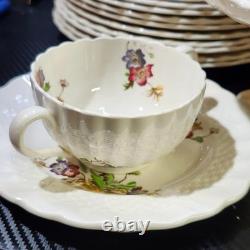 Vintage 34 Piece Copeland England Spode Wicker Lane Bone China READ BIO