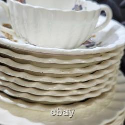 Vintage 34 Piece Copeland England Spode Wicker Lane Bone China READ BIO