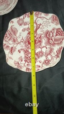 Vintage 38 Pcs Johnson Brothers English Pink Chippendale Porcelain China England