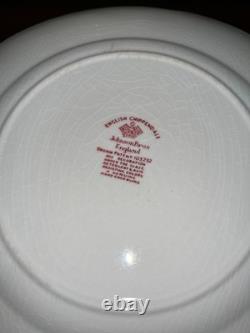 Vintage 48 Pcs Johnson Brothers English Pink Chippendale Porcelain China England