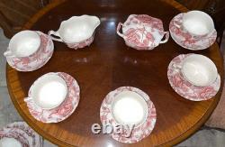 Vintage 48 Pcs Johnson Brothers English Pink Chippendale Porcelain China England