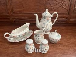 Vintage 8 Pieces Churchill Briar Rose China Set Made In Staffordshire England