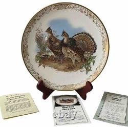 Vintage 8 Plate Set Boehm Game Birds of North America Bone China Original Boxes