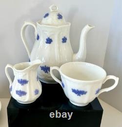Vintage Adderley Blue Chelsea Fine Bone China Tea Set 16 Pieces England