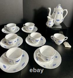 Vintage Adderley Blue Chelsea Fine Bone China Tea Set 16 Pieces England