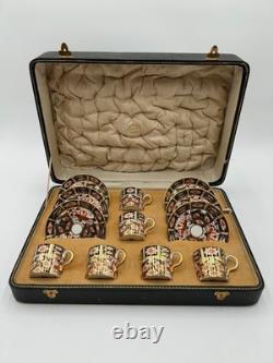 Vintage / Antique Royal Crown Derby (2451) 12-piece Tea Set (cups and saucers)