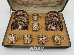 Vintage / Antique Royal Crown Derby (2451) 12-piece Tea Set (cups and saucers)