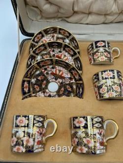 Vintage / Antique Royal Crown Derby (2451) 12-piece Tea Set (cups and saucers)