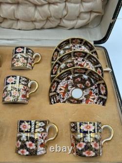 Vintage / Antique Royal Crown Derby (2451) 12-piece Tea Set (cups and saucers)