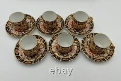 Vintage / Antique Royal Crown Derby (2451) 12-piece Tea Set (cups and saucers)