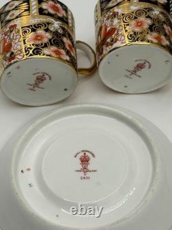 Vintage / Antique Royal Crown Derby (2451) 12-piece Tea Set (cups and saucers)