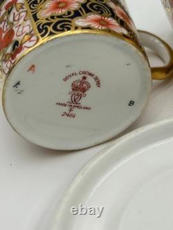 Vintage / Antique Royal Crown Derby (2451) 12-piece Tea Set (cups and saucers)