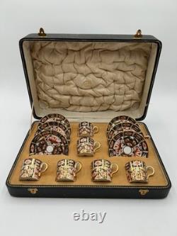 Vintage / Antique Royal Crown Derby (2451) 12-piece Tea Set (cups and saucers)