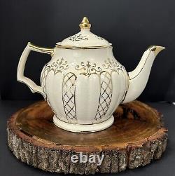 Vintage Antique Sadler England Fine Bone China Teapot Sugar Bowl and Creamer Set