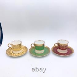 Vintage Aynsley Demitasse Cup & Saucer Gold Kenilworth Bone China Set of 9