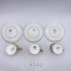 Vintage Aynsley Demitasse Cup & Saucer Gold Kenilworth Bone China Set of 9